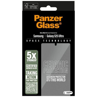 4. PanzerGlass Ultra-Wide Fit Keramikglas für Samsung Galaxy S25 Ultra