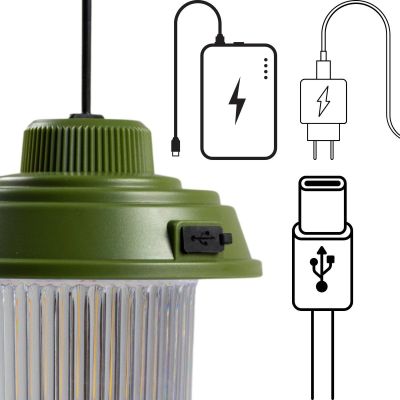4. USB-Campinglampe, Taschenlampe, 3 Lichtarten, Redcliffs Khaki