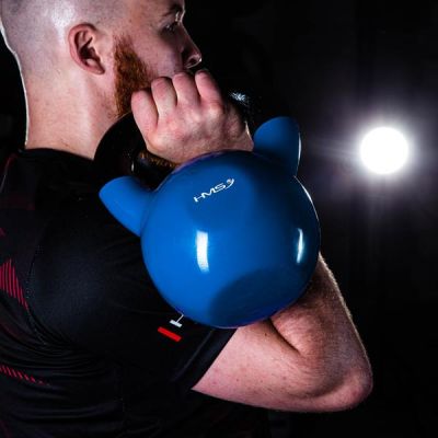 38. Blaue HMS KNV12 Kettlebell aus Gusseisen, 12 kg