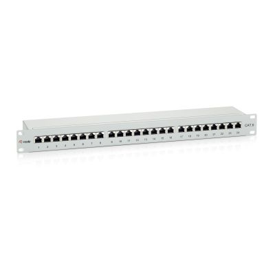Patchpanel Equip CAT6 24 Port hellgrau 19 Zoll (1HE)
