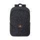 2. RIVACASE Anvik 15,6"-Laptop-Rucksack, 15 l, schwarz, aus wasserdichtem Material, Fächer für ein 10,5"-Tablet, Smartphone, Dokumente, Zubehör, Trinkflasche