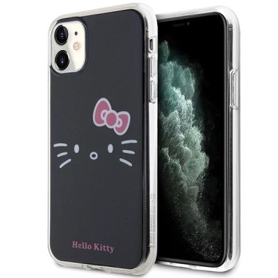 Hello Kitty IML Kitty Face Hülle für iPhone 11 / Xr – Schwarz