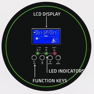 4. Modularer netzunabhängiger Hybrid-Solarwechselrichter 6,2 kVA 6,2 kW 120 A MPPT 12 BMS Sinus Wi-Fi-Option Leistungsfaktor 1,0
