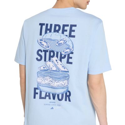 4. adidas Herren-T-Shirt mit Burger-Motiv, hellblau, KT9731