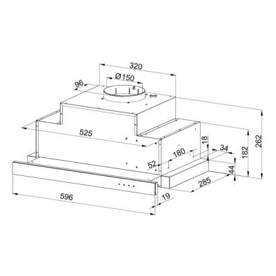 2. MAAN Corona Touch Bis 60 Teleskop-Abzugshaube schwarz (Touch-Steuerung)