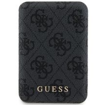 Guess Induction Powerbank 15W GUPB5FP4EMGK 5000mAh schwarz/schwarz 4G Leder Metall Logo MagSafe