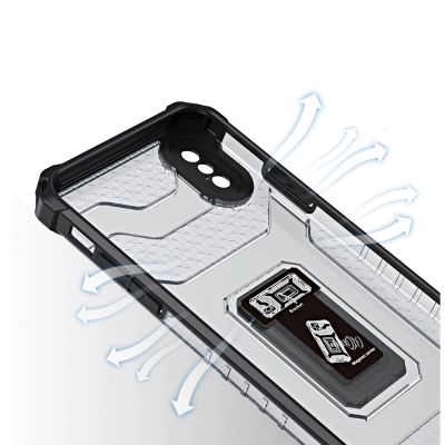 4. Crystal Ring Case robuste Kickstand TPU/PC Panzer Handyhülle Hard Case für iPhone XS Max rot