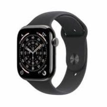 Apple Watch Series 11 GPS + Cellular 42 mm Gehäuse aus Natur-Titan mit steingrauem Sportarmband – S/M