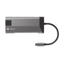 NATEC MULTIPORT-ADAPTER FOWLER PLUS USB-C->USB 3.0 3X, HDMI 4K, USB-C PD, RJ45, MICRO SD NMP-1690