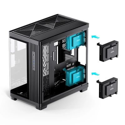 11. Jonsbo TK-4 Gehäuse, Midi-Tower, ATX, Tempered Glass – schwarz