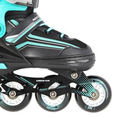 7. NILS Extreme NH18190 2-in-1 Rollschuhe, schwarz und blau, Größe S (29–33), mit austauschbarer Hockeykufe