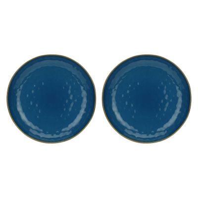 Set mit 2 runden Concerto Blu Avio Schalen – Marineblau, 30 cm