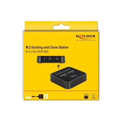 6. DeLOCK M.2 Dockingstation für 2 x M.2 SATA SSDs mit Klonfunktion