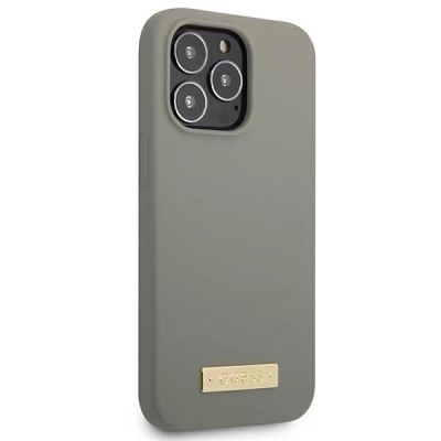 4. Guess GUHMP13XSPLG iPhone 13 Pro Max 6,7" Grau/Grau Hartschale Silikon Logo Plate MagSafe