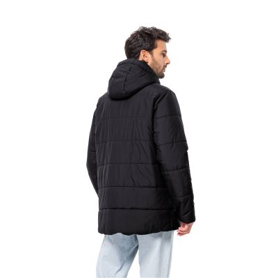 4. Herren Übergangsjacke Jack Wolfskin DEUTZER LONG JKT M schwarz atmungsaktives Material schwarz (1207451_6000)