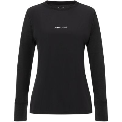 4. Damen-Langarmshirt SUPER.NATURAL Windbreaker LS, schwarz
