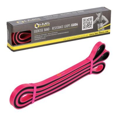 8. HMS Übungsband PINK-SCHWARZ GU06 13x5x2250 mm 