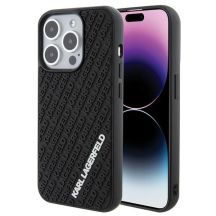 Karl Lagerfeld 3D Rubber Multi Logo Hülle für iPhone 15 Pro – Schwarz