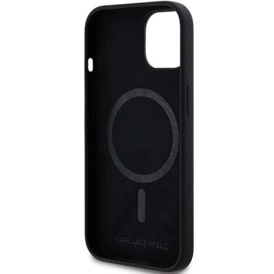 7. Karl Lagerfeld Silikon Choupette Head MagSafe Hülle für iPhone 15 Plus / 14 Plus – Schwarz