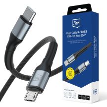 3mk Hyper Cable N-SERIES USB-C / Micro-USB 3m QC 3.0 5V/2A 10W - schwarz