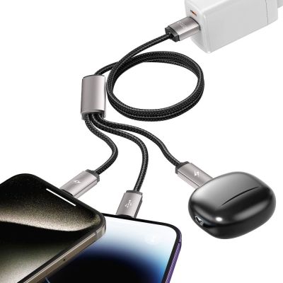6. Tech-Protect UltraBoost 3in1 USB-A – Lightning /USB-C/Micro-USB 3,5A Kabel 1 m – Grau