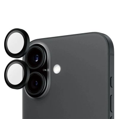 2. PanzerGlass Hoops Schwarzer Linsenschutz iPhone 16 6,1" / 16 Plus 6,7" 1283