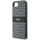 6. DKNY Repeat Texture Pattern with Tonal Stripe Hülle für iPhone 16e - Schwarz