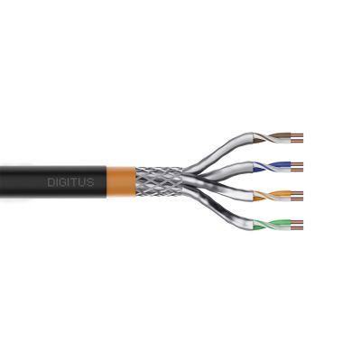 5. Digitus Trockenverlegekabel für den Außenbereich, Kategorie 7, S/FTP, AWG 23/1, PE, 100 m, schwarz, auf Rolle