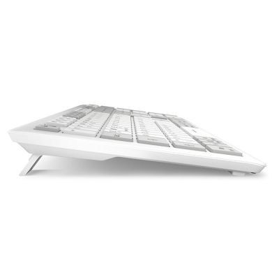 5. Sharkoon OfficePal K30W weiße Tastatur für Zuhause/Büro, USB, QWERTZ, Deutsch, Weiß