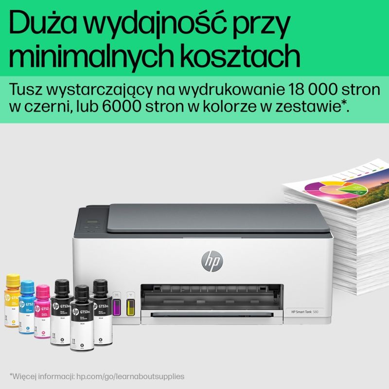 5. HP Smart Tank 580 Kabelloser All-in-One-Farbdrucker, Kopierer, Scanner