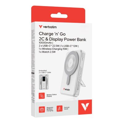 4. Verbatim 32273 Powerbank Lithium-Polymer (LiPo) 10000 mAh Kabelloses Laden Silber