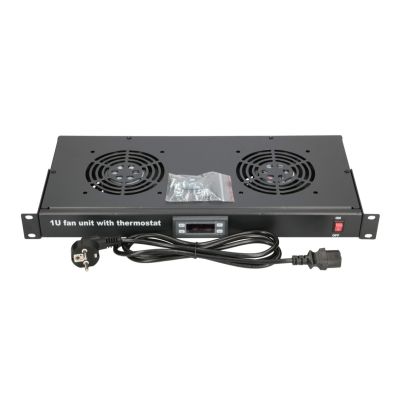 7. Extralink | Lüfterpanel | 19", 2 Lüfter, mit Thermostat