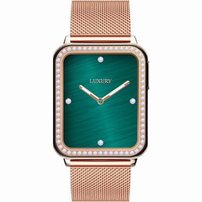 6. Smartwatch Gravity Roségold Marineblau 2 Armbänder GT17-2