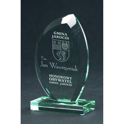 7. Gravierte Glastrophäe mit Etui