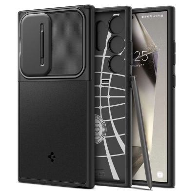 Spigen Optik Armor Hülle für Samsung Galaxy S24 Ultra – Schwarz