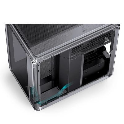 30. Jonsbo X400 PC-Gehäuse, Midi-Tower, ATX, gehärtetes Glas – grau