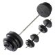 VIRTUFIT VERSTELLBARES LANGHANTELSET - KURZHANTELSET - 60,5 KG - SCHWARZ