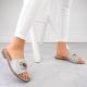 5. S.Barski W OLI262B silberne Zirkonium-Flip-Flops