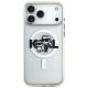 3. Karl Lagerfeld IML Glitter Karl & Choupette Sketch Logo MagSafe Case für iPhone 17 Pro Max – Transparent