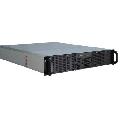 Inter-Tech 2U-20255 Rack Schwarz, Edelstahl