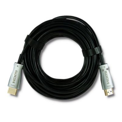 2. Qoltec 50472 HDMI-Kabel 20 m HDMI Typ A (Standard) Schwarz, Silber