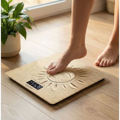 12. Esperanza Sunshine EBS006 Badezimmerwaage (Sandfarbe)