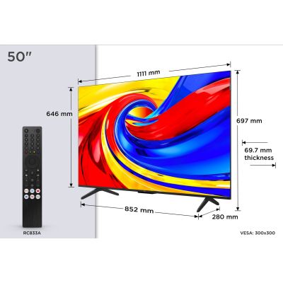 13. TCL P7L 50P7L Fernseher 127 cm (50") 4K Ultra HD Smart TV Wi-Fi Schwarz 400 cd/m²