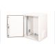 6. Digitus 19" 16U 600x600 Wand-Netzwerkschrank, Volltür, grau, ungeteilt, montiert, IP55, 100 kg