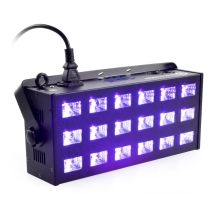 LIGHT4ME LED UV 18x3W DMX Scheinwerfer + Stroboskop