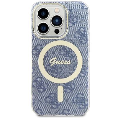 3. Guess IML 4G MagSafe Hülle für iPhone 15 Pro – blau