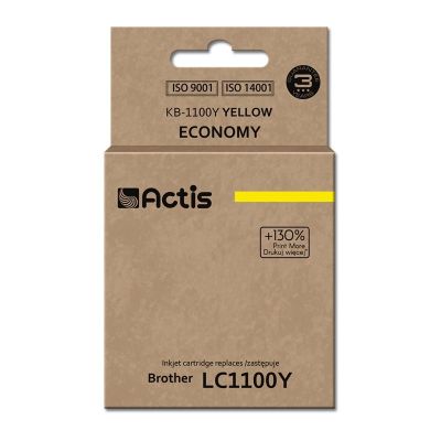 Actis KB-1100Y Tinte (ersetzt Brother LC1100Y/980Y; Standard; 19 ml; gelb)