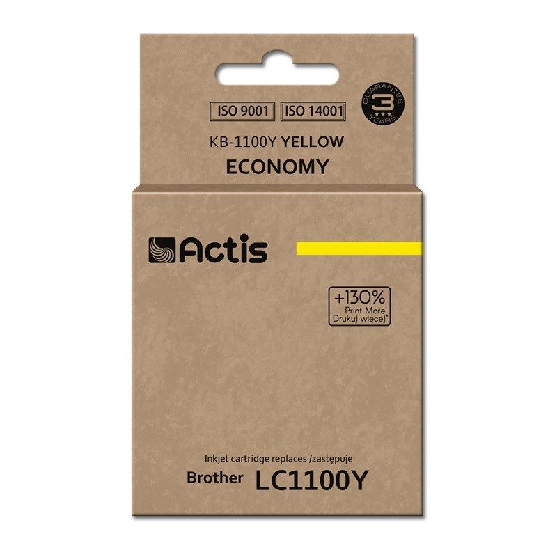 Actis KB-1100Y Tinte (ersetzt Brother LC1100Y/980Y; Standard; 19 ml; gelb)