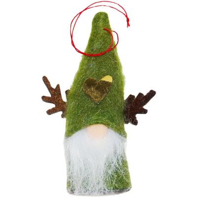 5. Weihnachtsanhänger, 9 cm, grün, Weihnachtsmann