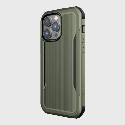 4. Raptic X-Doria Fort Case iPhone 14 Pro Max mit gepanzerter MagSafe-Hülle grün